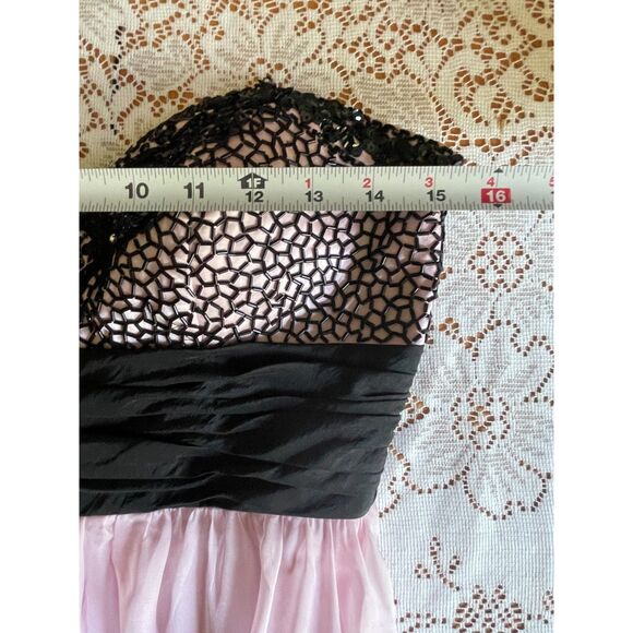 Blush Prom by Alexa Dress Formal Bridesmaid Prom Evening Gown Black/Pink Size 6 - Picture 11 of 14
